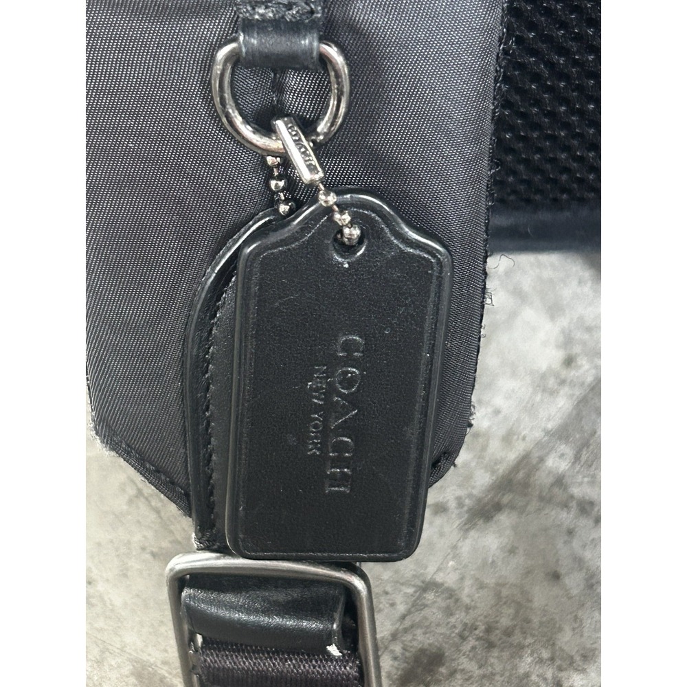 COACH Charles  Varsity Backpack Black Leather  Baseball Stitch #11250 $595 - Picture 11 of 16